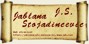 Jablana Stojadinčević vizit kartica